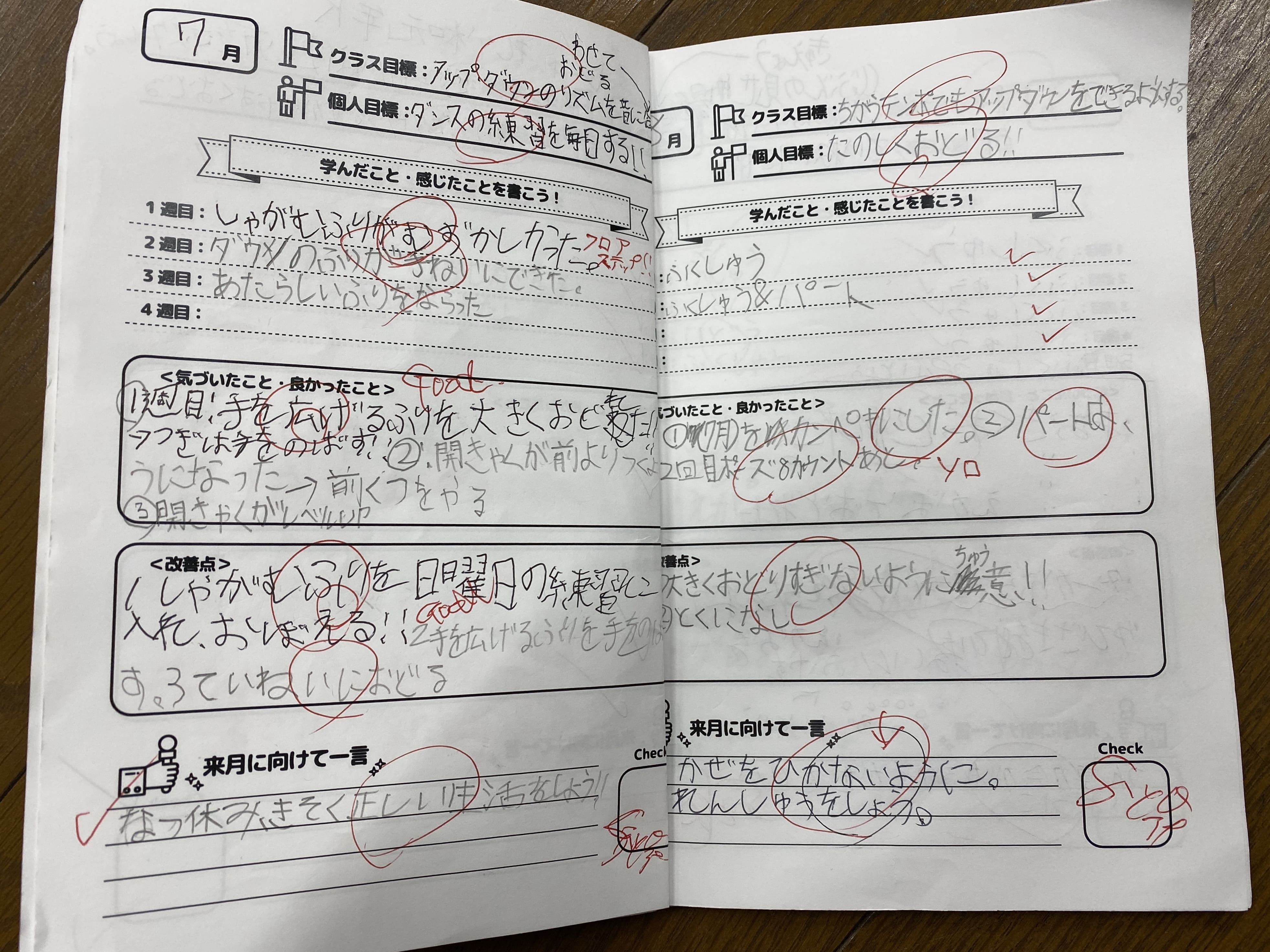 記録することは目標達成の近道である やる気ノートを使おう 福岡ダンス 体操教室 Child Theaters Company